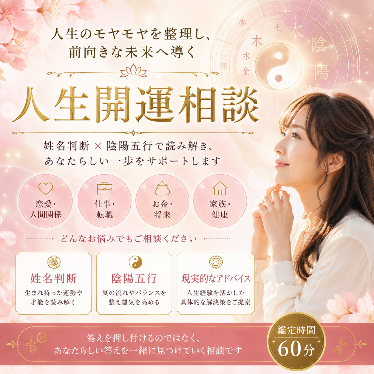 【人生のモヤモヤを整理】人生開運相談